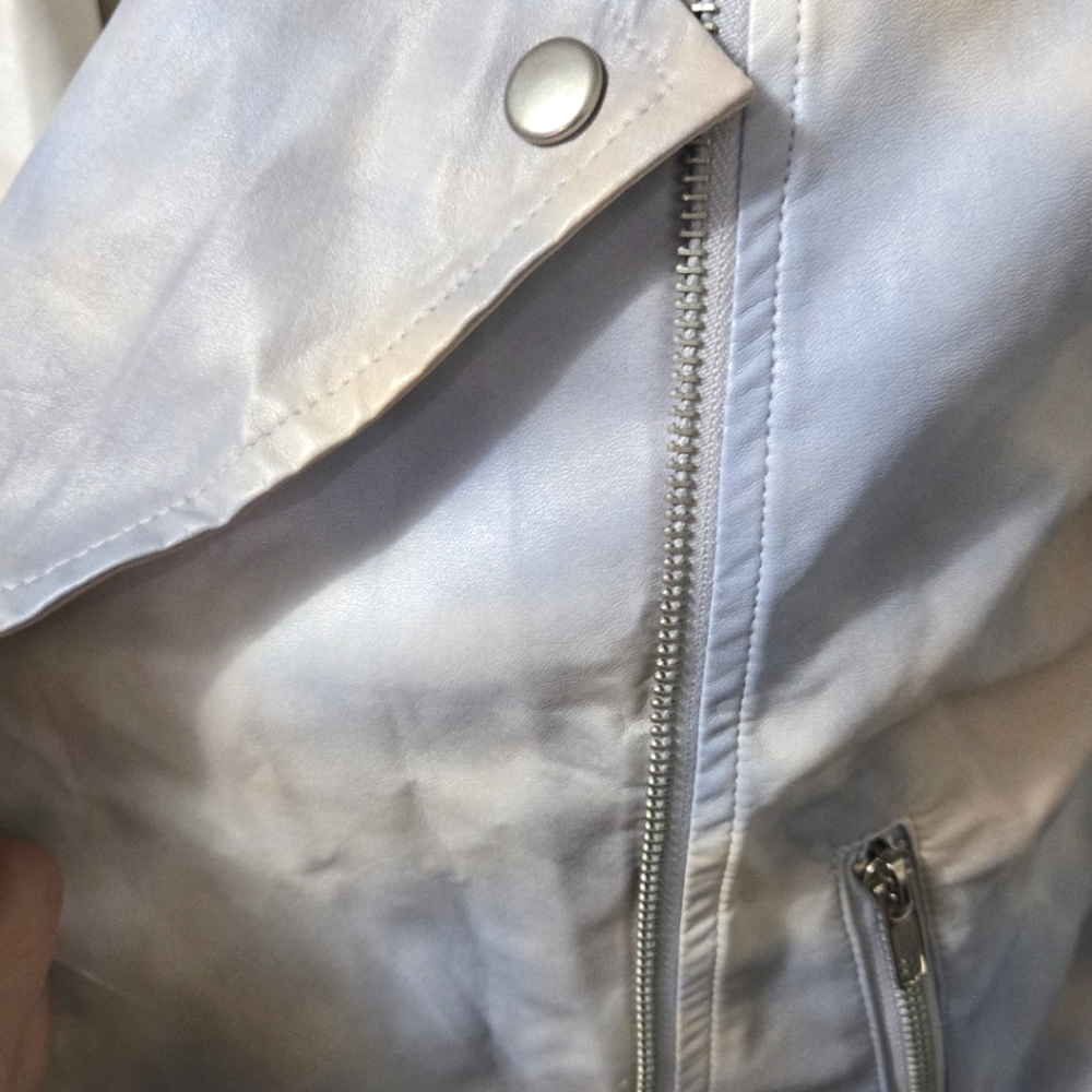 Unique Moto Jacket, Faux Leather, Soft, Sz Med - Picture 3 of 4